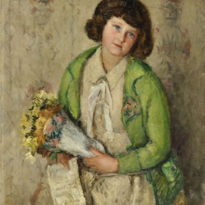 Bimba con fiori, 1930